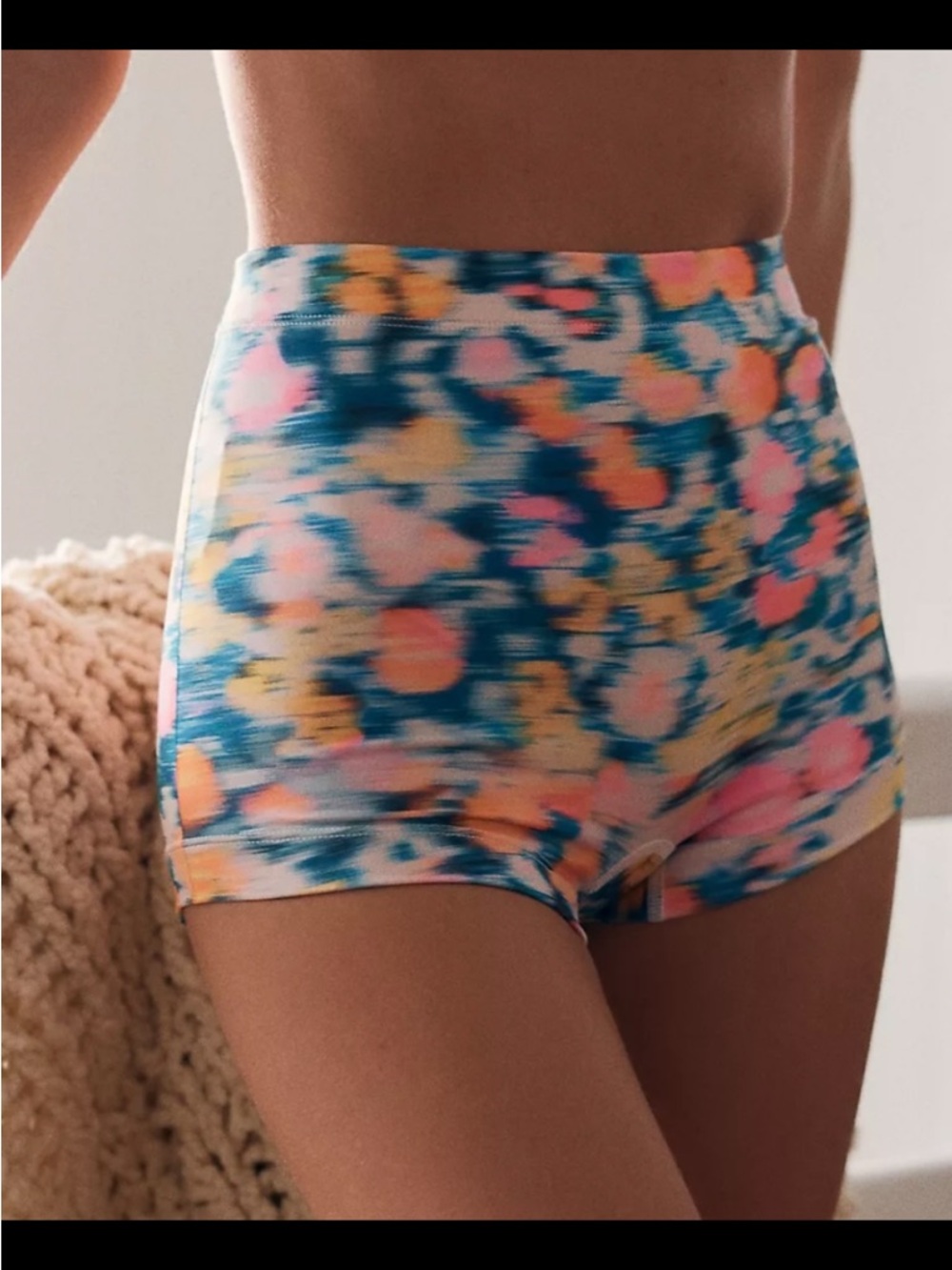 Anthropologie Multi Floral High-Waist Briefs in Blue, Pink. - Picture 4 of 5